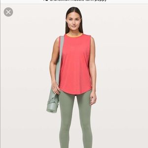 Lululemon Brunswick Muscle Tank poppy coral sz 12
